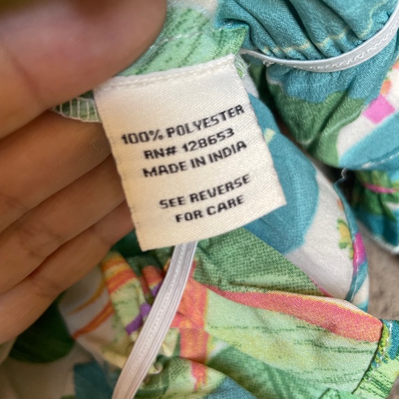 Rachel Zoe Off Shoulder Tropical Leaf Print Blouse Size Small (Bin 177) - Picture 4 of 5